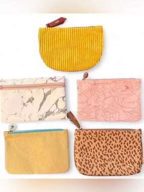 IPSY set of 5 like new condition zip bags. Perfect for makeup, jewelry